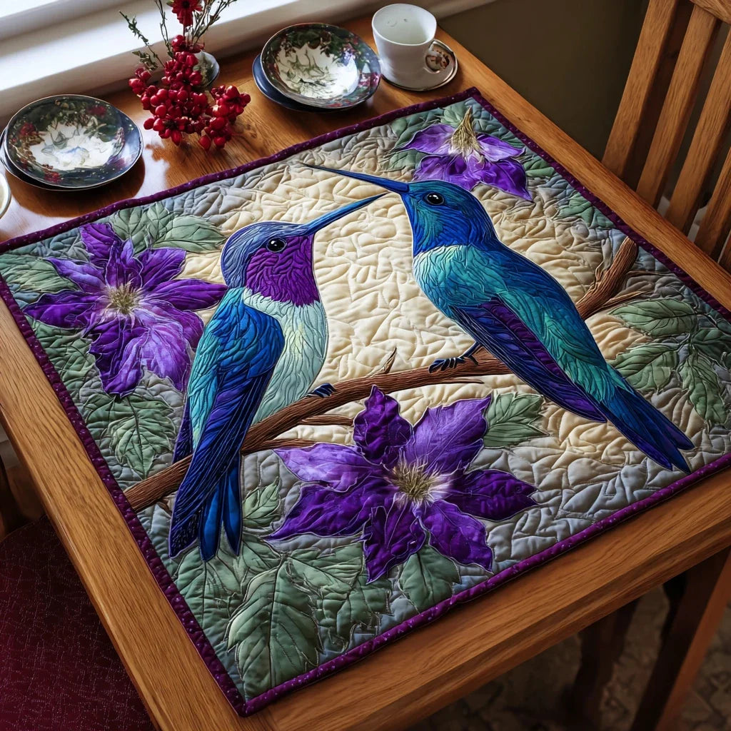 Hummingbird Delight Quilted Table Topper
