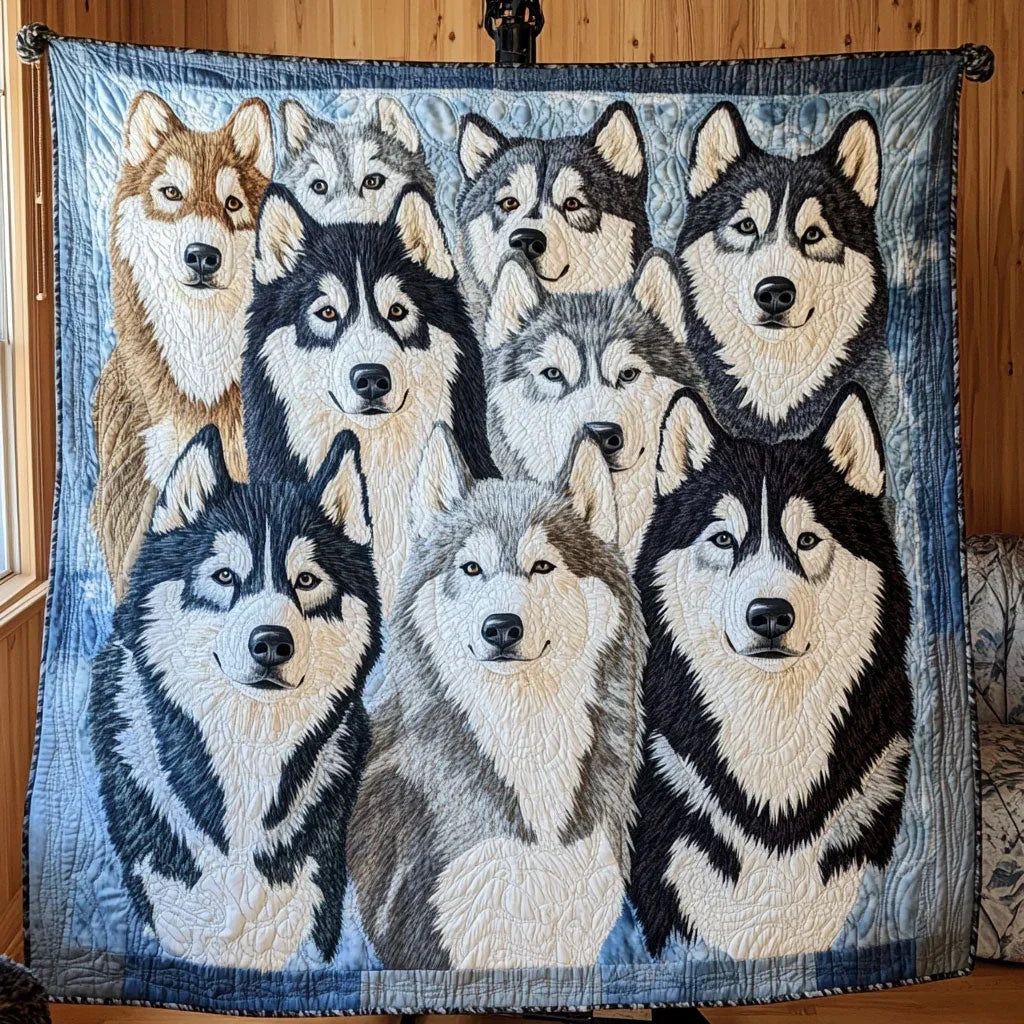 Husky Charm Quilt Blanket