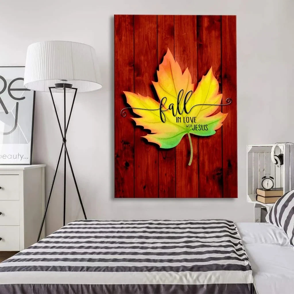 fall in love with jesus wall art canvas print (view 5)