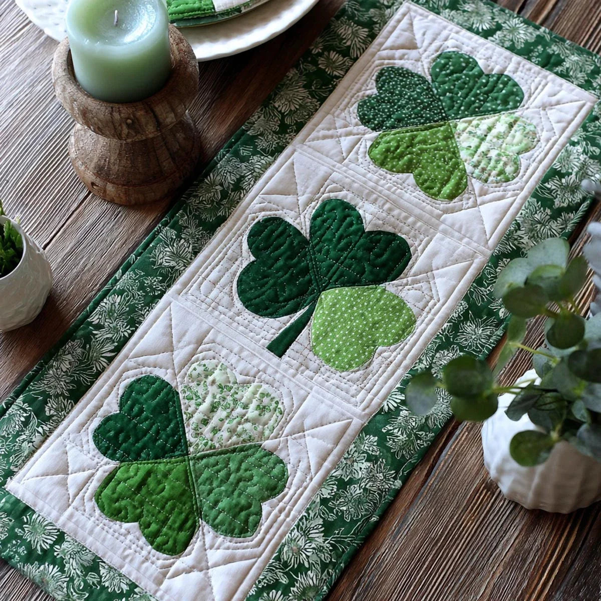 Irish Charm Quilted Table Runner