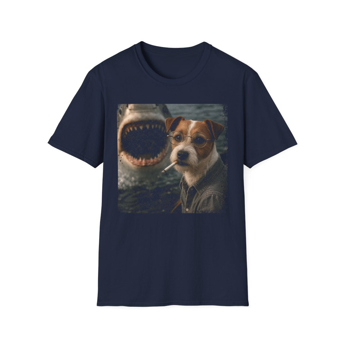 Jack Russell Terrier and Shark Tee