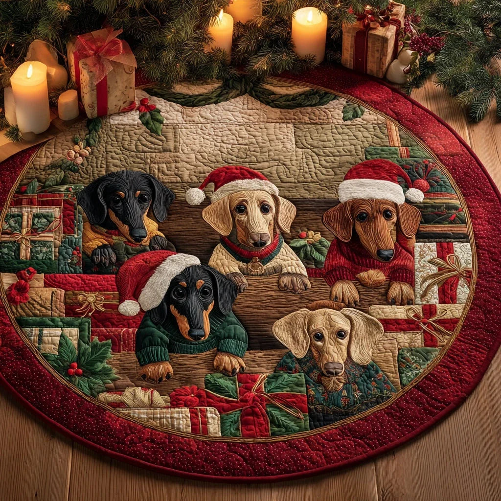 Jingle Tail Quilted Round Mat