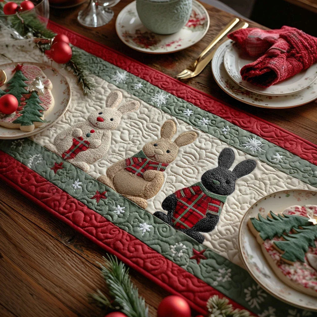Jolly Bunny Quilted Table Runner