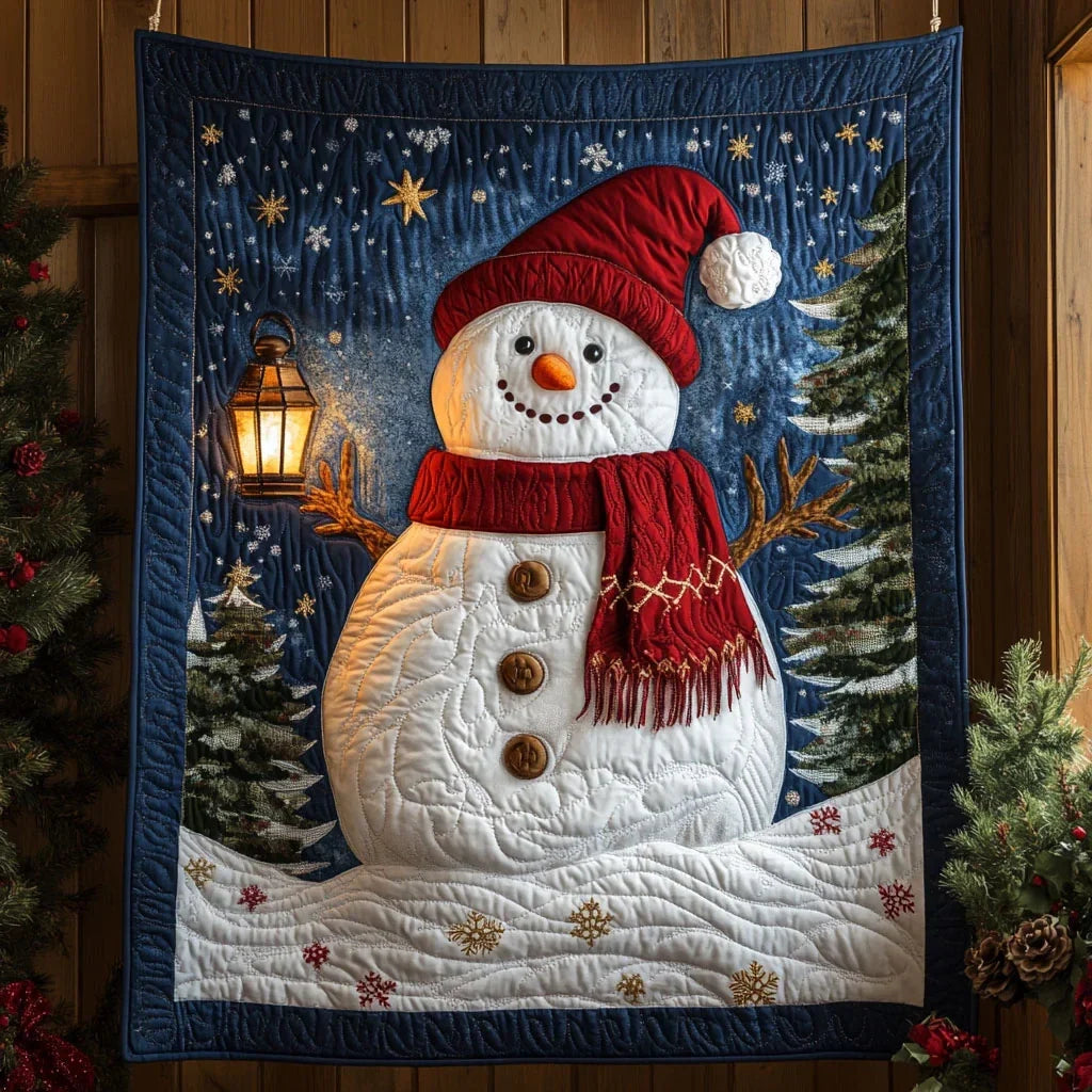 Jolly Snowman Quilt Blanket