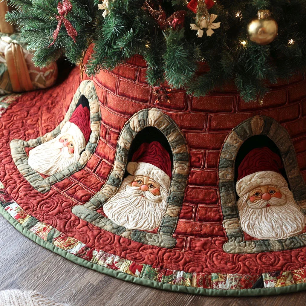 Jolly Watchers Christmas Quilted Tree Skirt