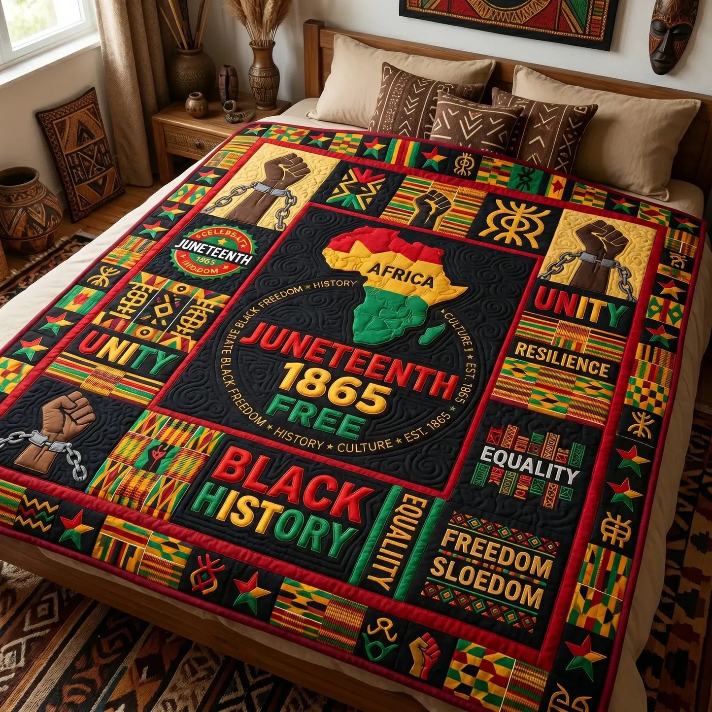 Juneteenth 1865 Free Quilt Blanket