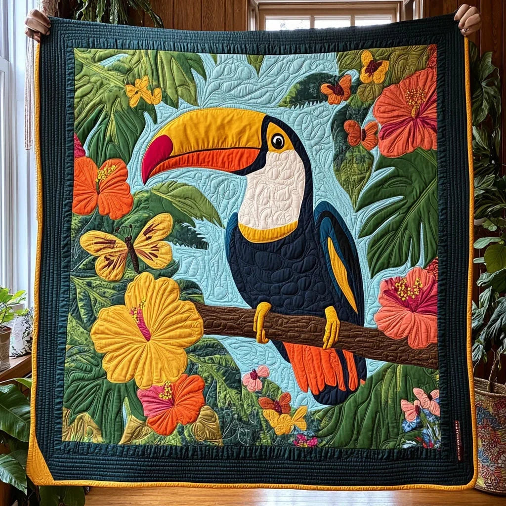 Jungle Bloom Quilt Blanket