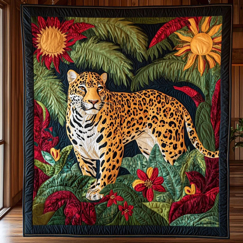 Jungle Ember Quilt Blanket