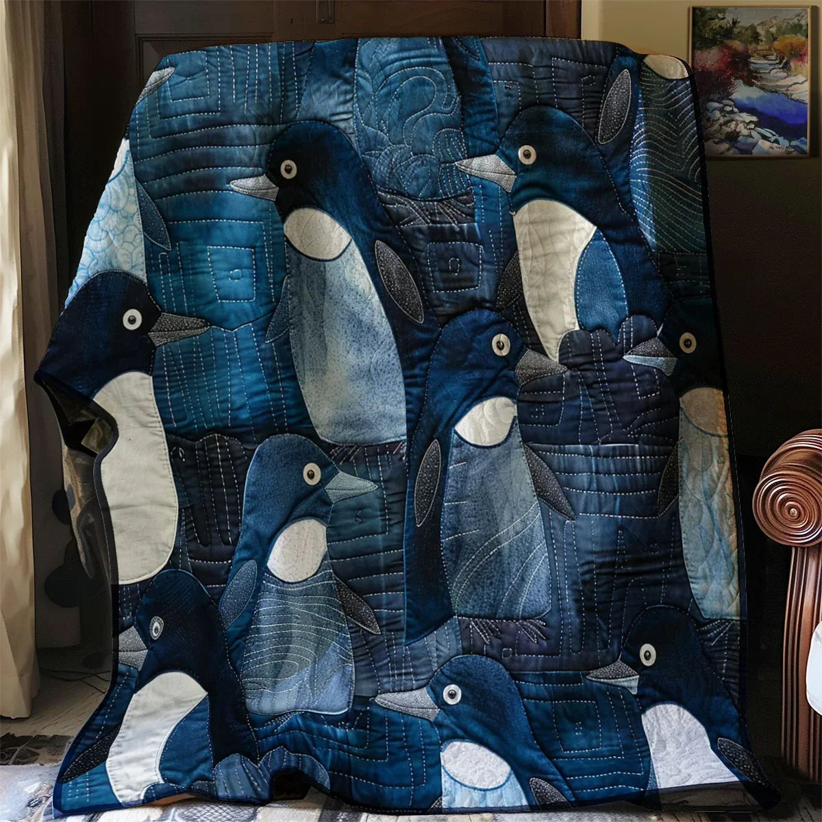 Just Penguin Quilt Blanket