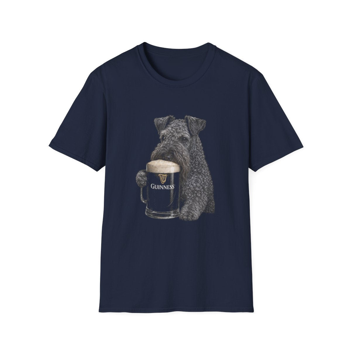 Kerry Blue Terrier With A Pint Tee