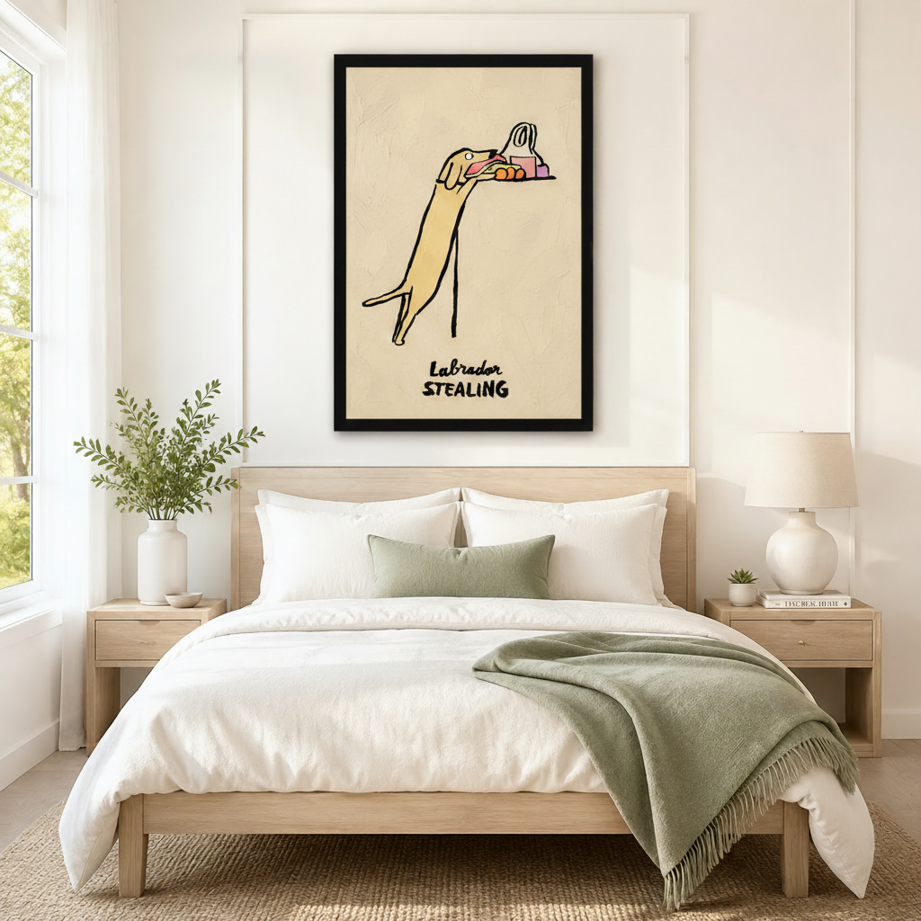 Funny Labrador Canvas Art | Dog Lover Print Wall Art