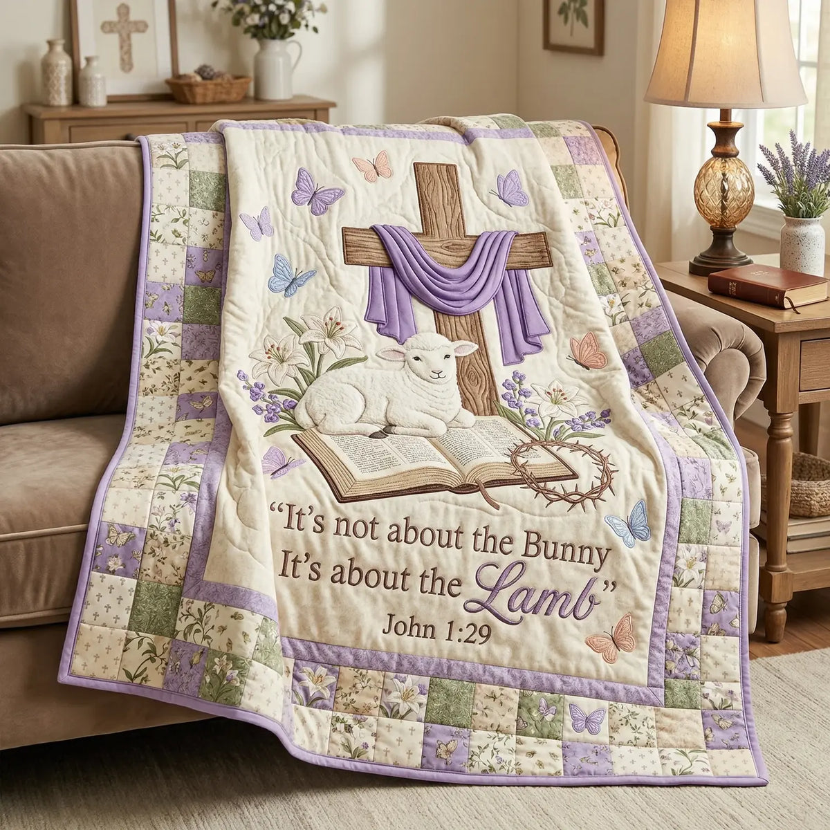 Lamb God Quilt Blanket