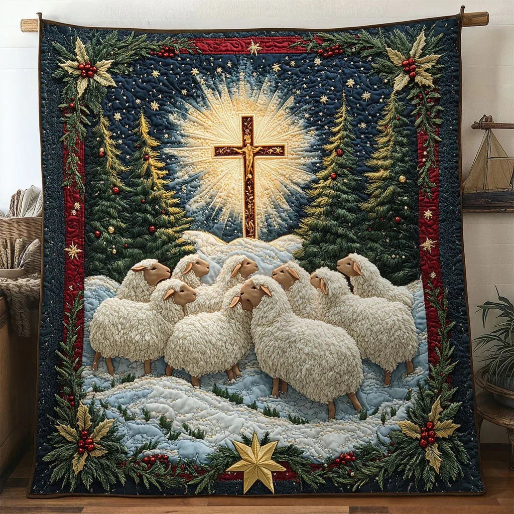 Lamb Of Light Sheep Quilt Blanket