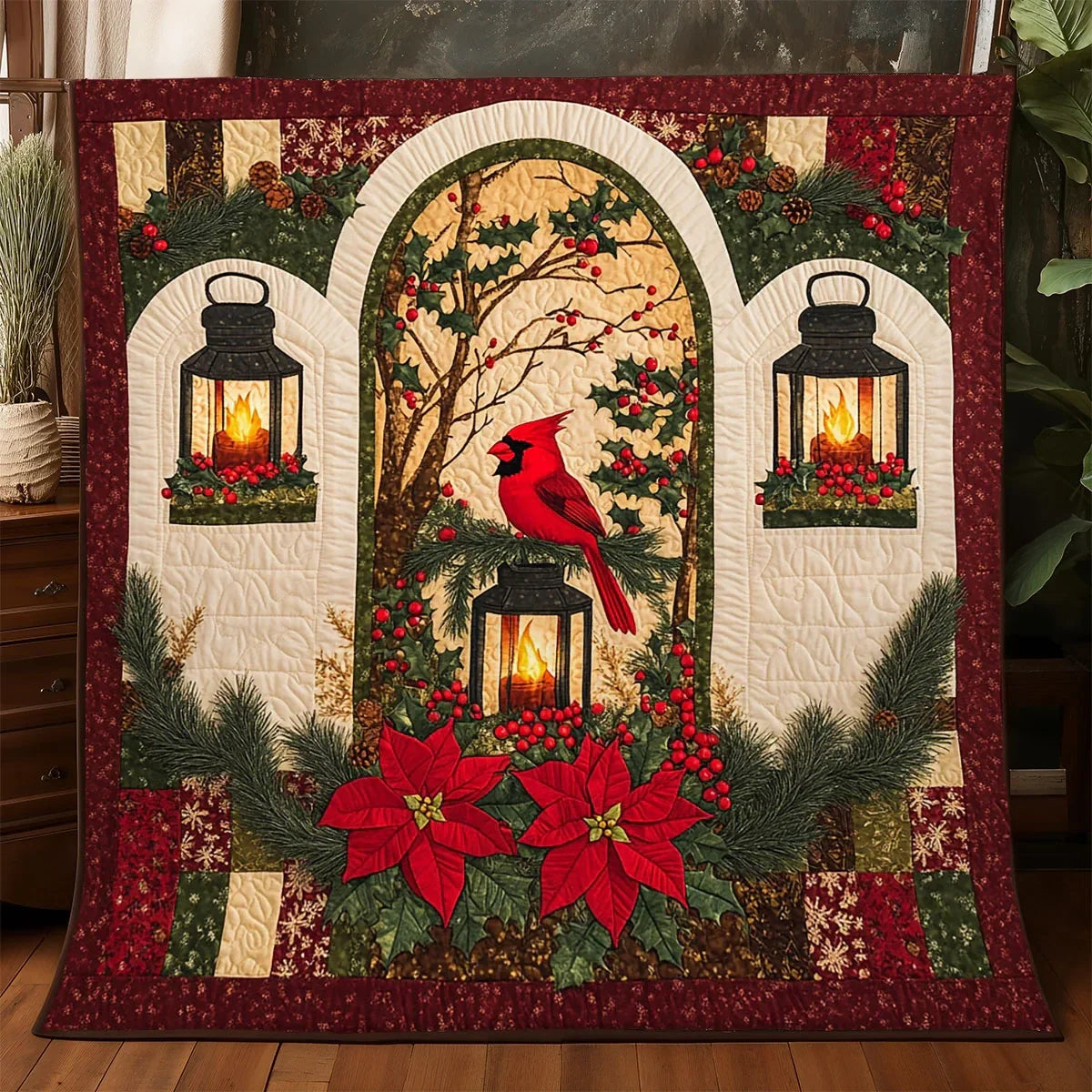 Lantern Of Light Quilt Blanket