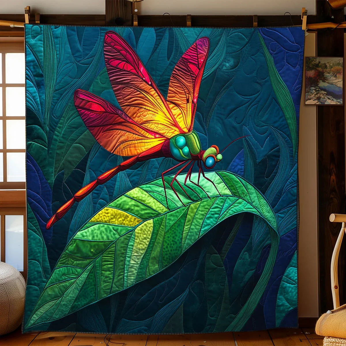 Leaf Perch Flutter Quilt Blanket