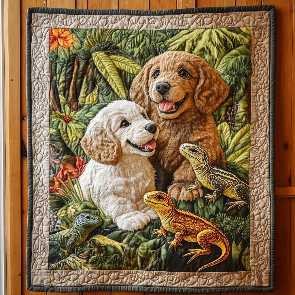 Leafy Friends Quilt Blanket