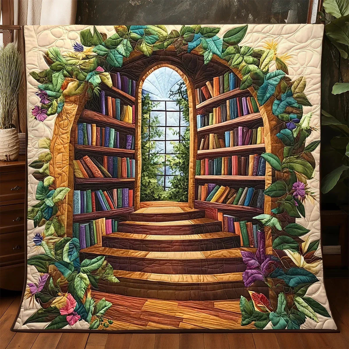 Library Quilt Blanket