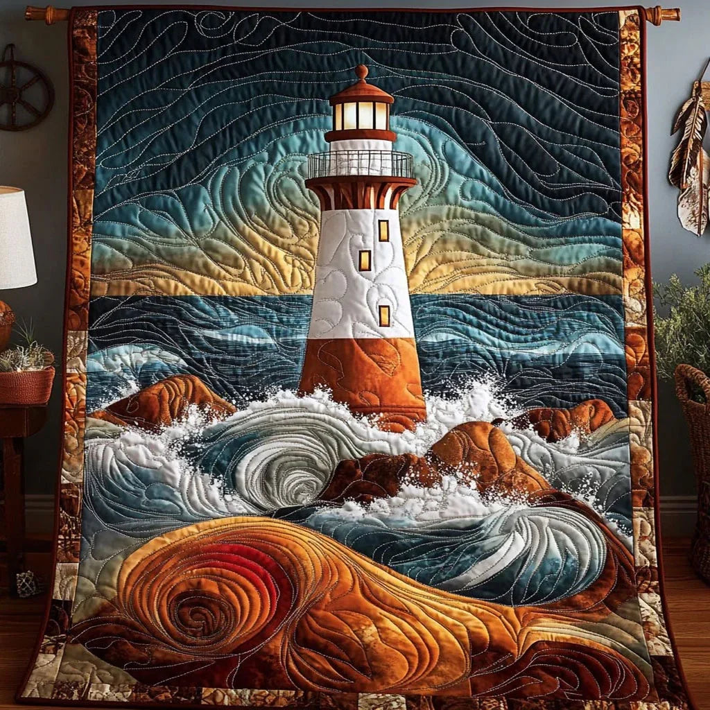 Lighthouse Lore Quilt Blanket