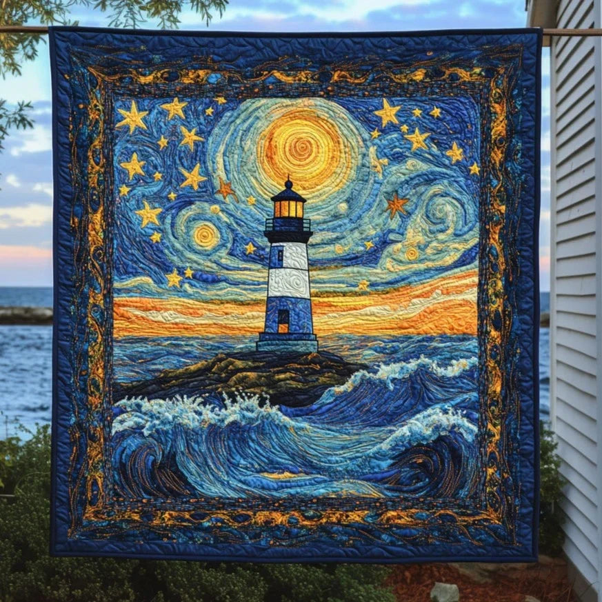 Lighthouse Moon Quilt Blanket