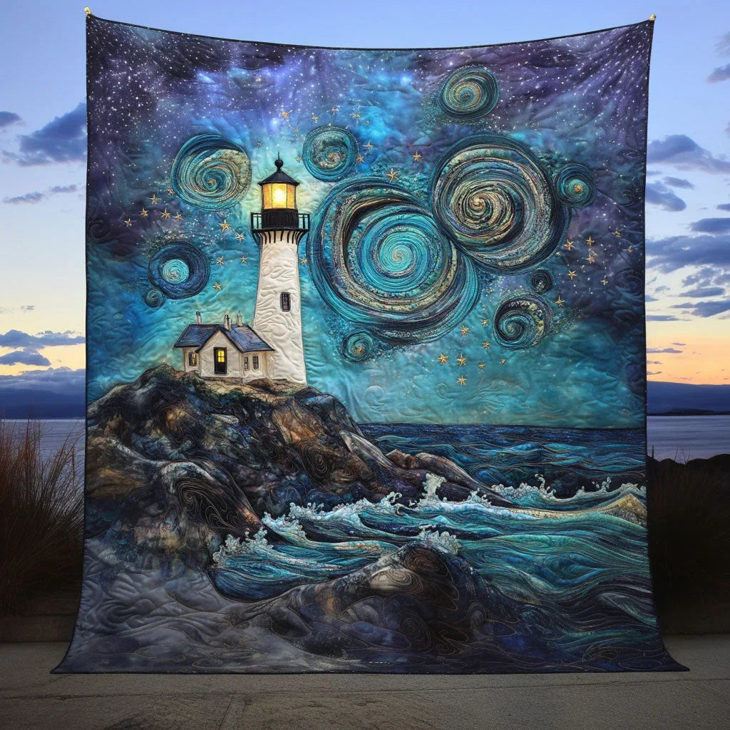 Lighthouse Starry Quilt Blanket
