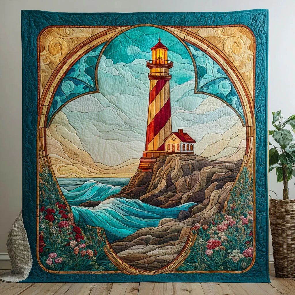 Lighthouse Whisper Quilt Blanket