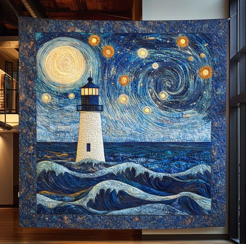 Lighthouse Whisper Quilt Blanket