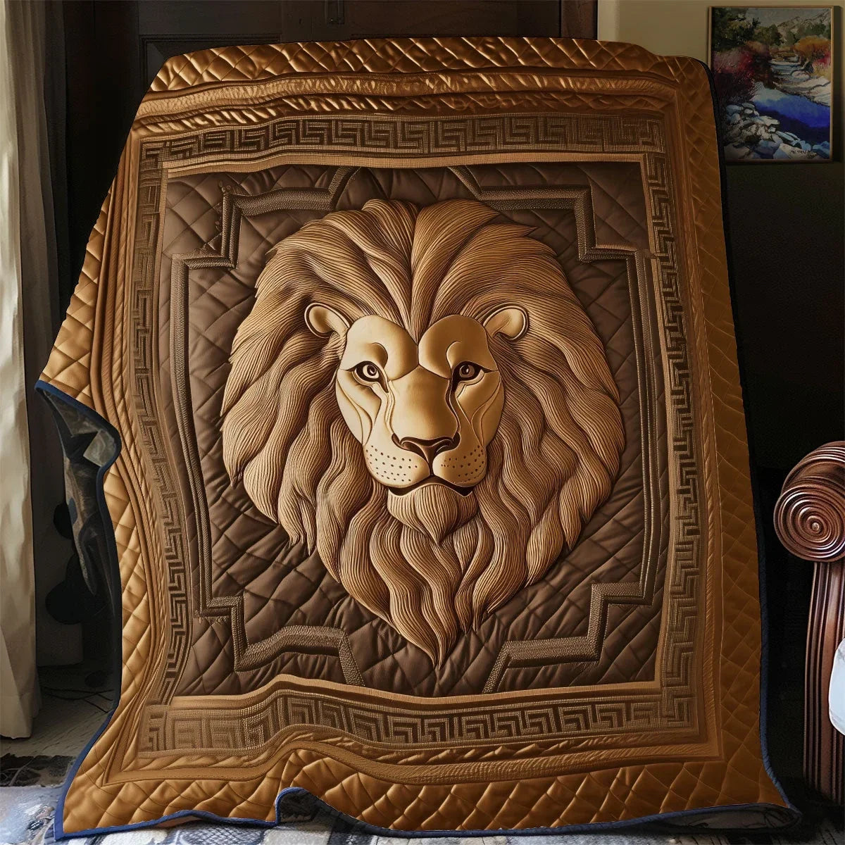Lionheart Emblem Quilt Blanket