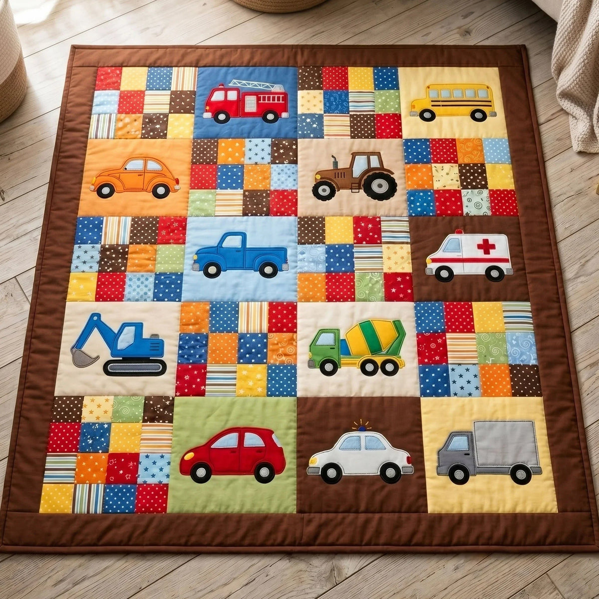 Little Builder Quilt Blanket - Quilted Blanket by Wild and Way