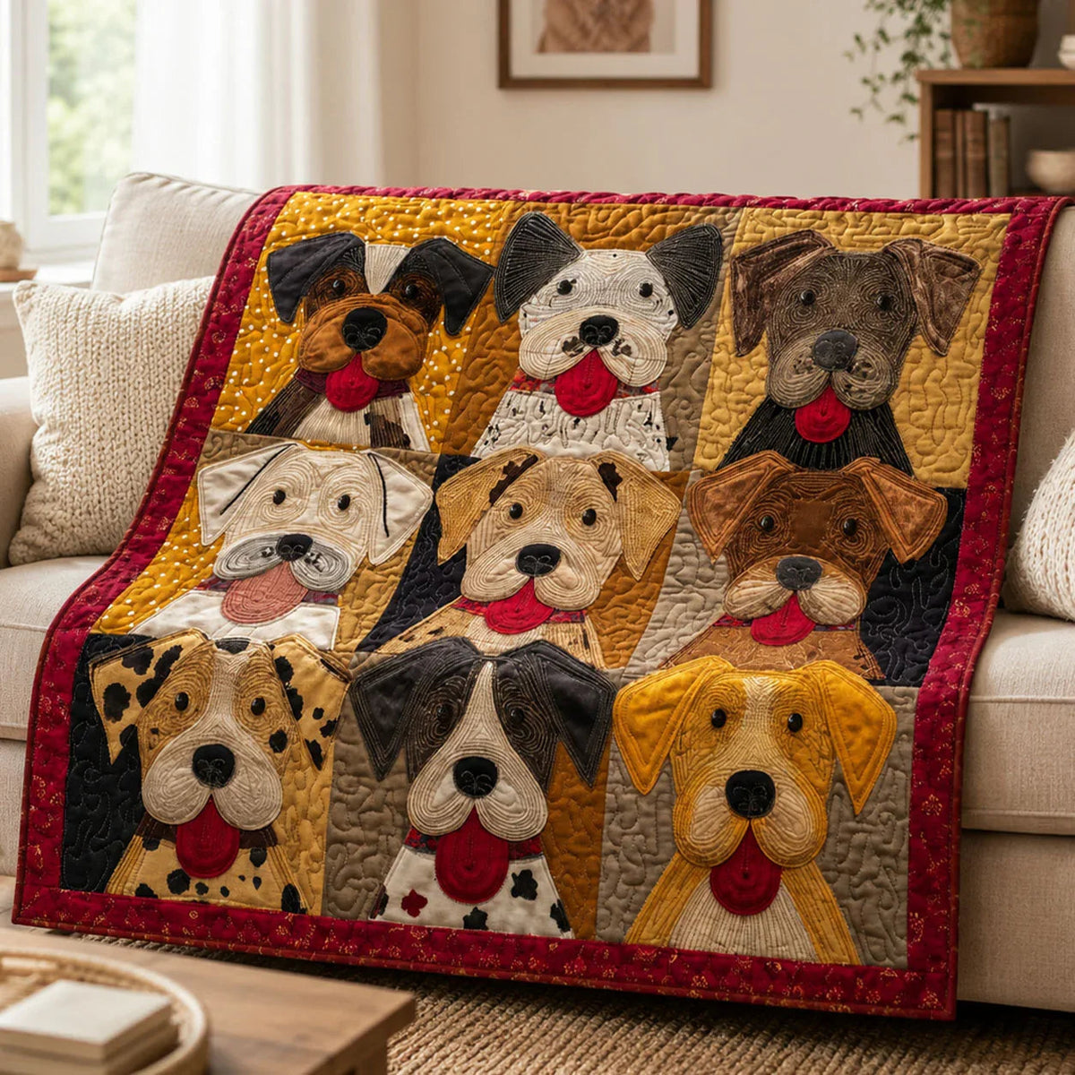 Little Puppy Quilt Blanket - Quilted Blanket by Wild and Way
