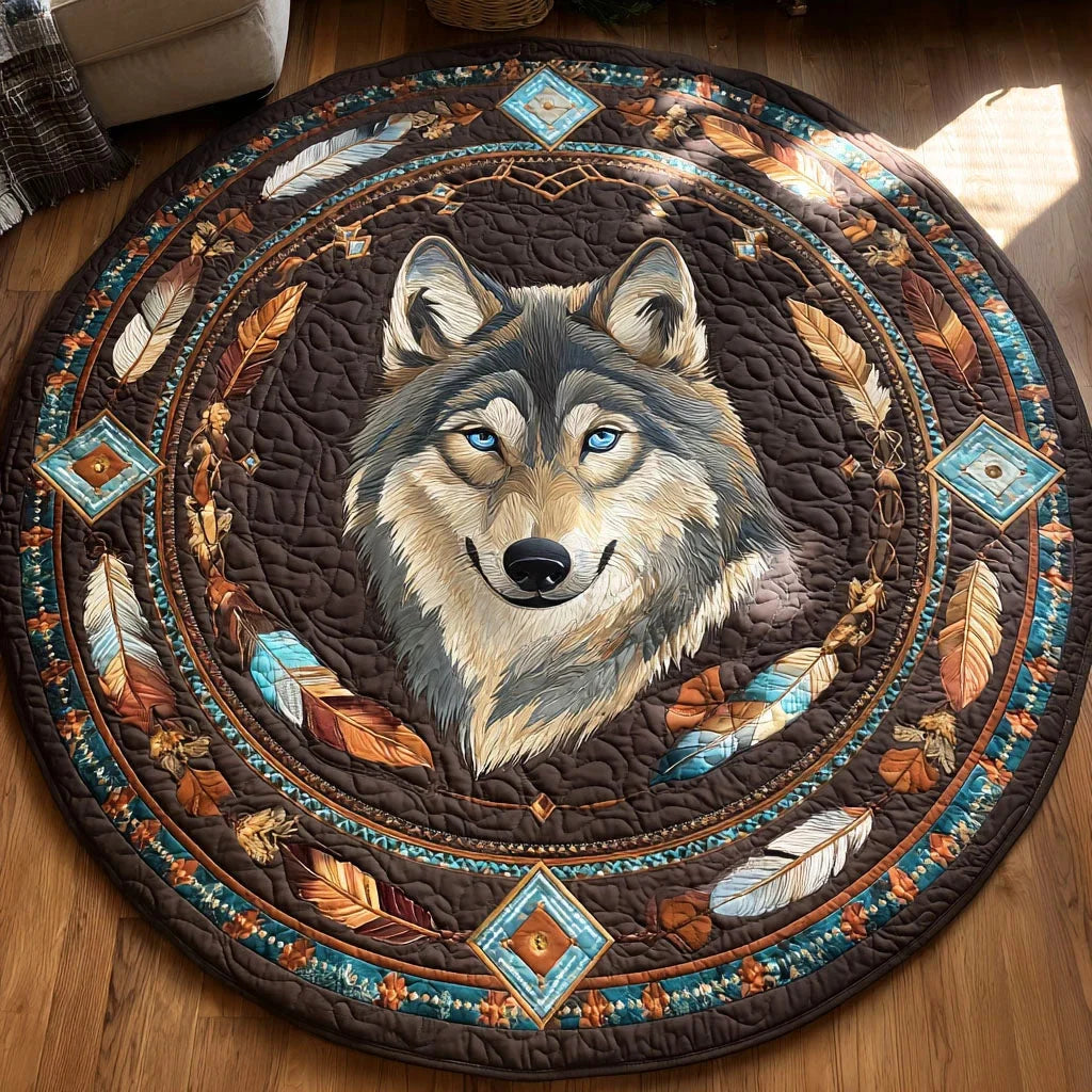 Lone Guardian Quilted Round Mat