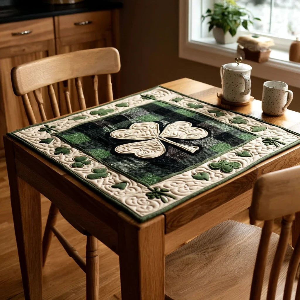 Lucky Meadow Quilted Table Topper