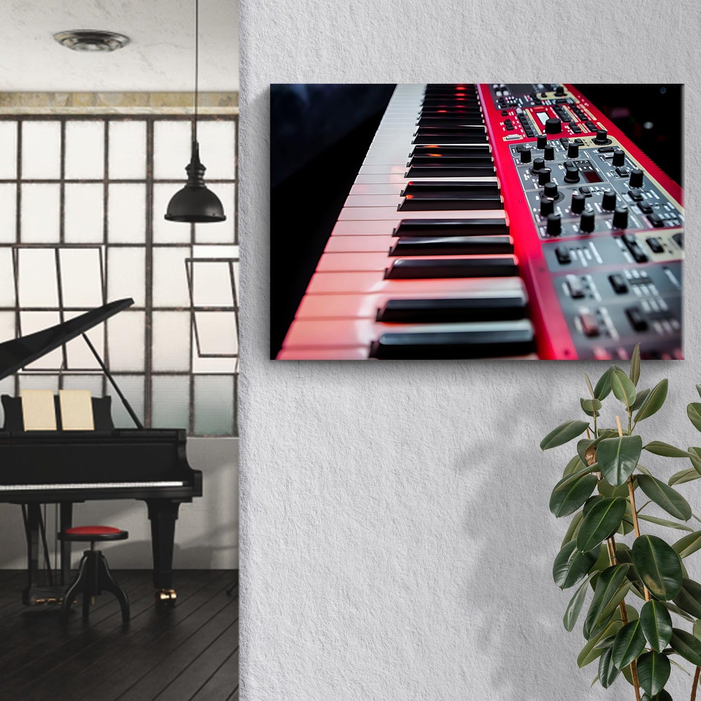Keyboard Modern Canvas Wall Art
