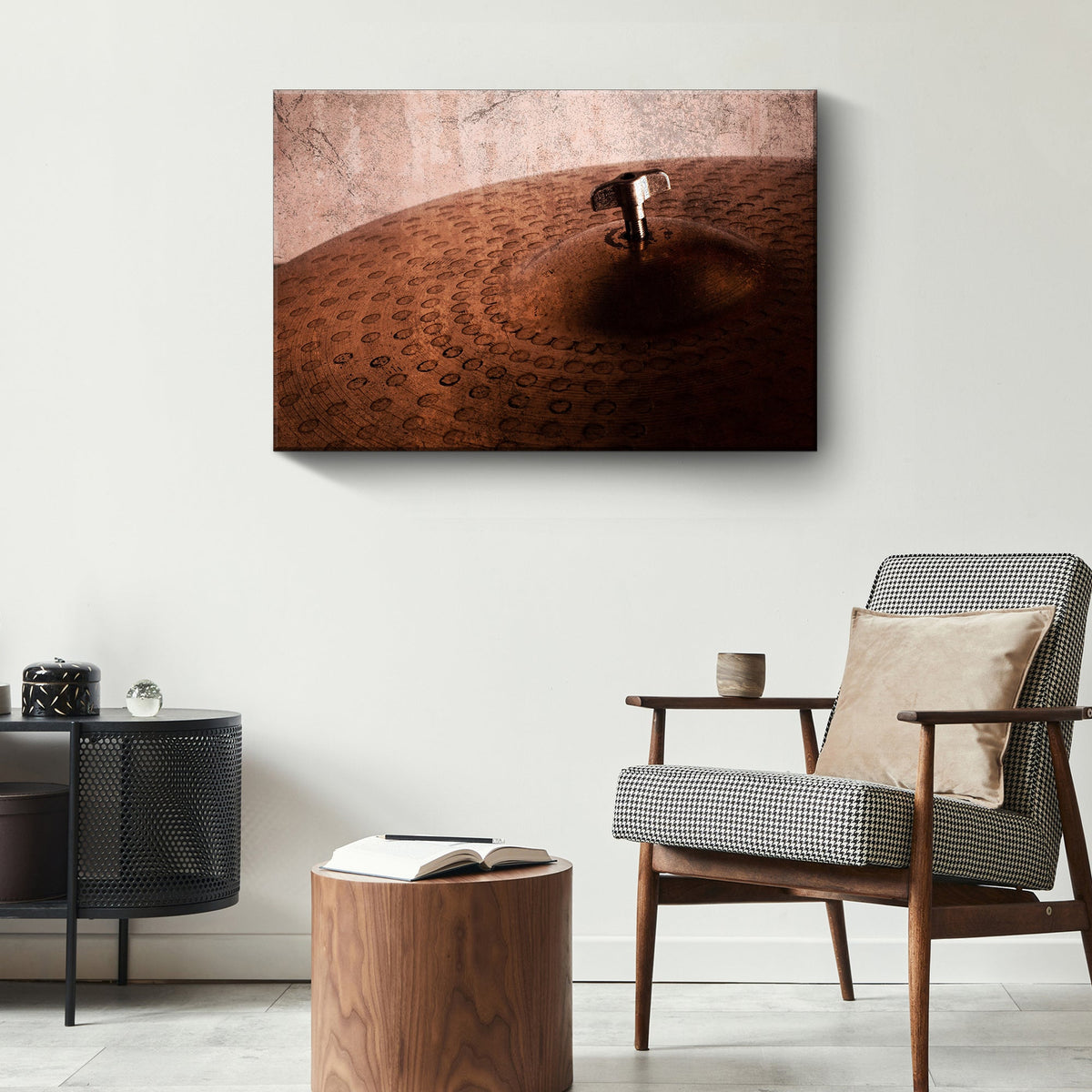 Cymbal Rustic Canvas Wall Art
