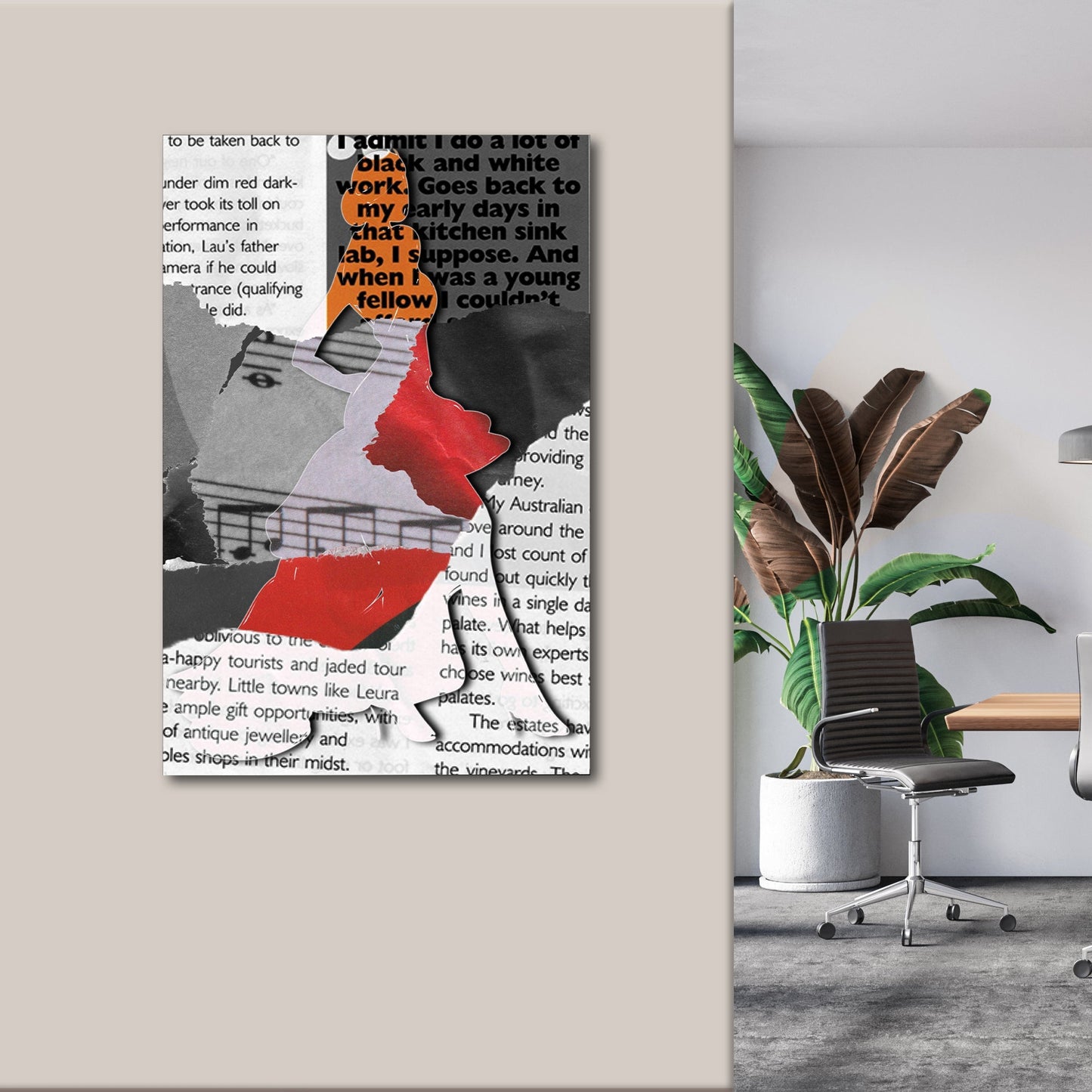 Decor Elements Magazine Fashion Mosaic Canvas Wall Art II