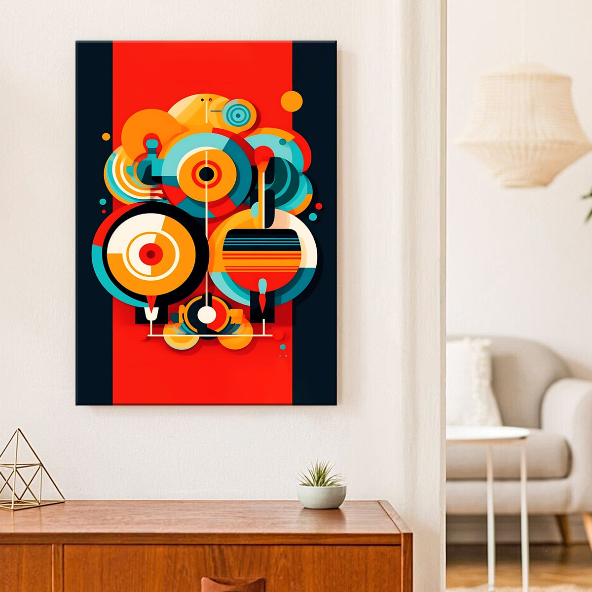 Cymbal Abstract Canvas Wall Art