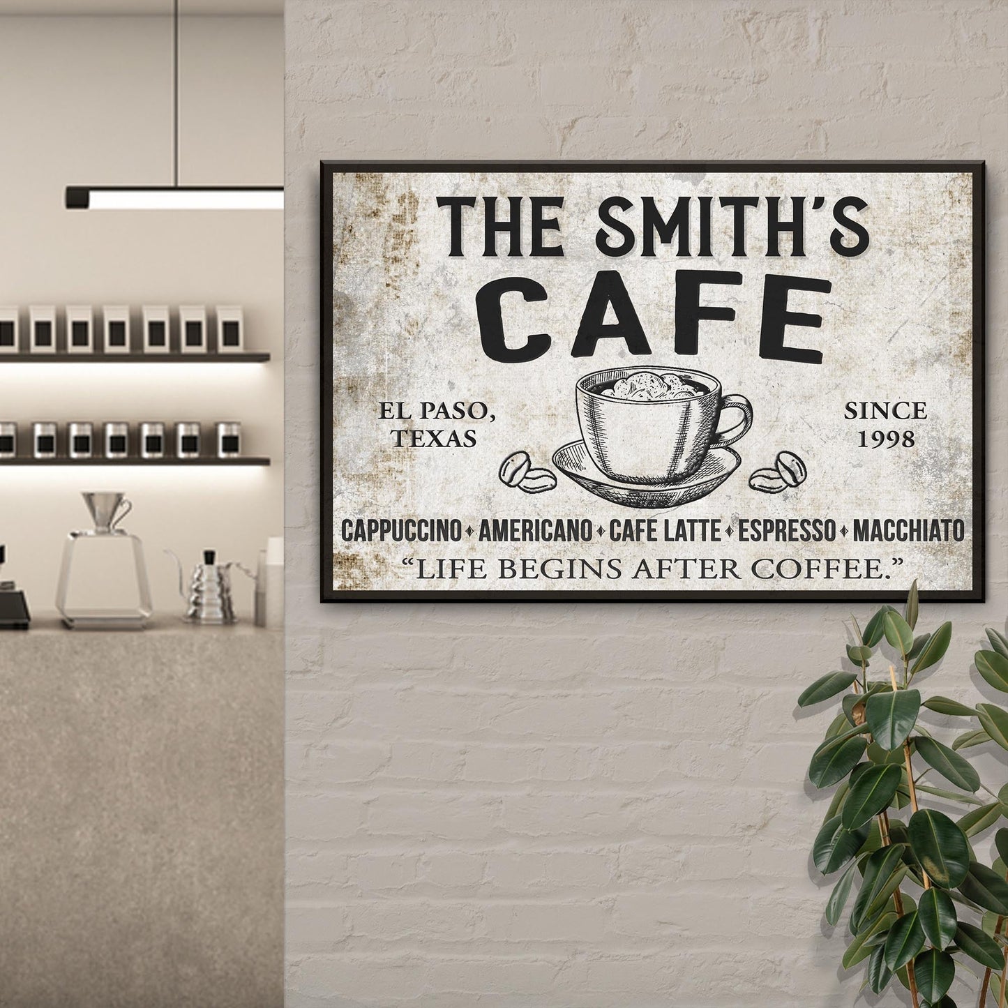 Cafe Sign IV - canvas