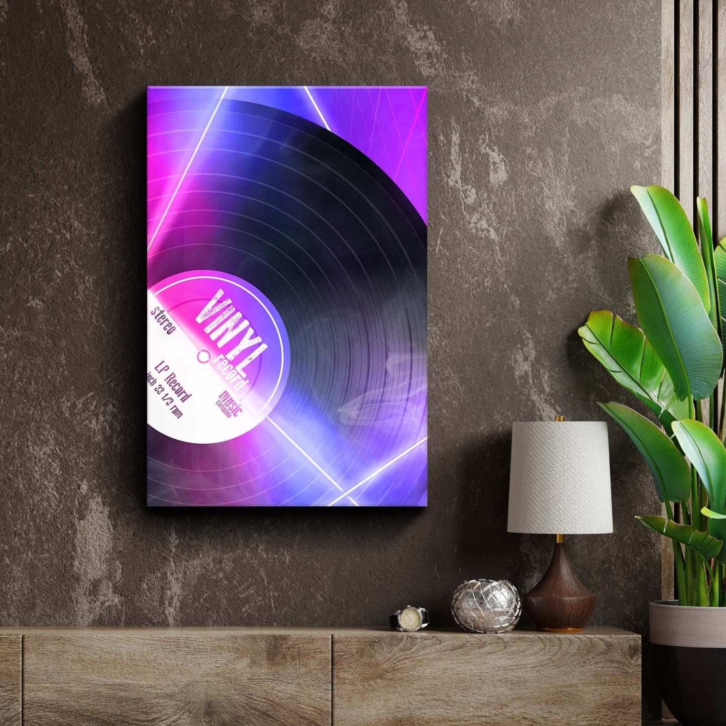 Music Equipment Vinyl Records Modern Canvas Wall Art