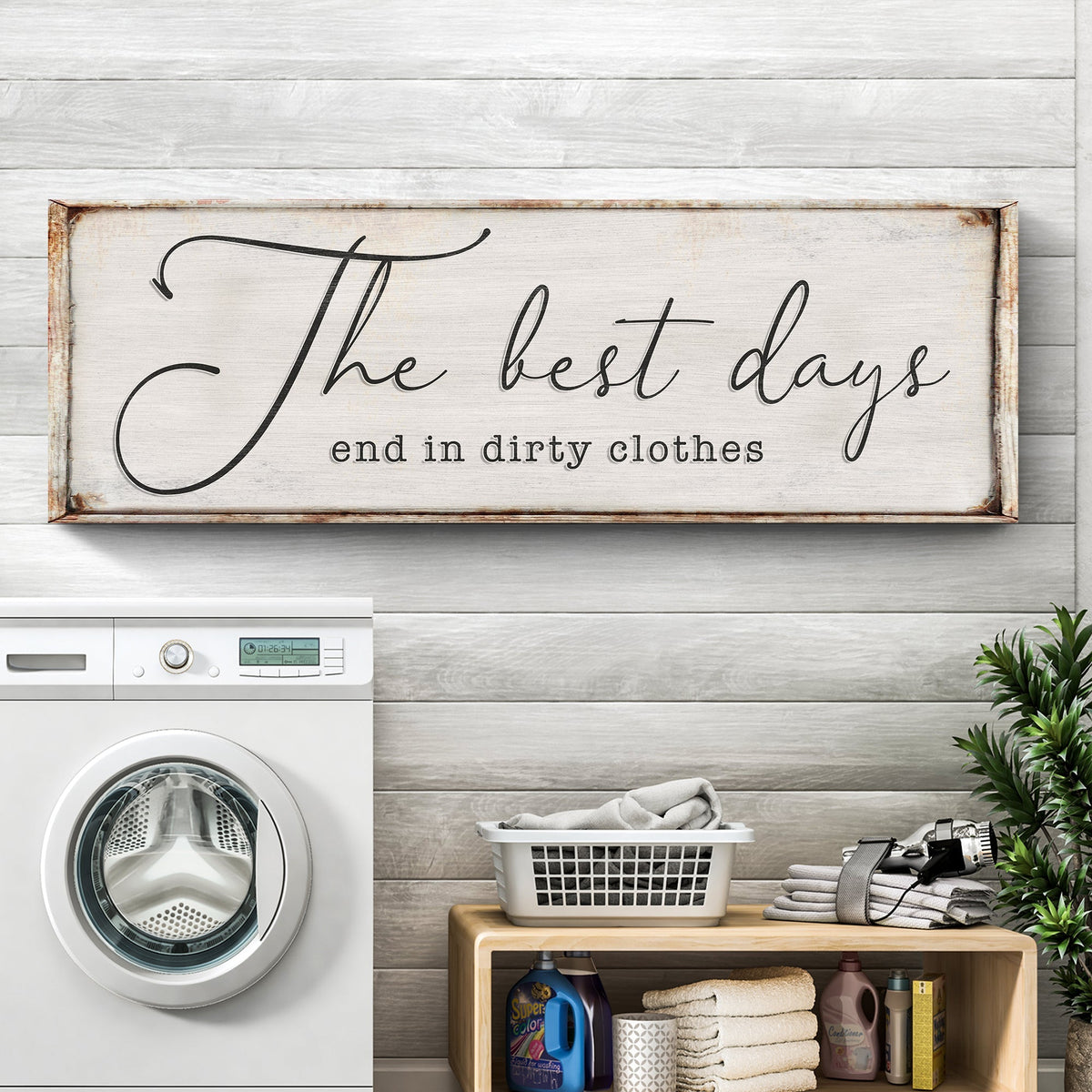 a great Days End In Dirty Clothes Laundry Sign II