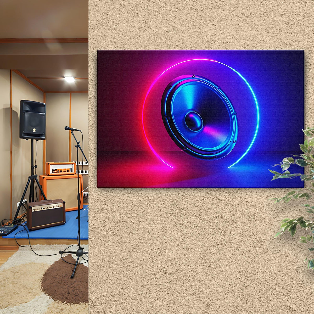 Music Equipment Speakers Modern Canvas Wall Art