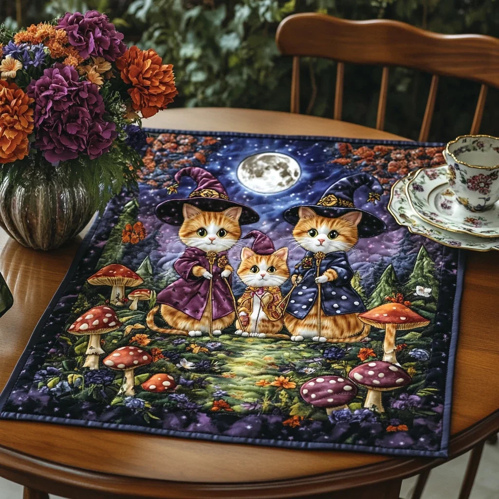 Magic Cat Quilted Table Topper