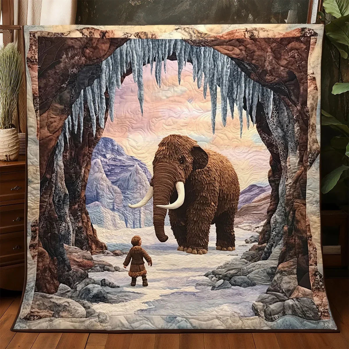 Majestic Woolly Mammoth Quilt Blanket