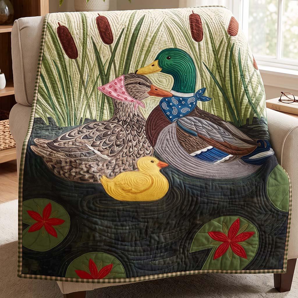 Mallard Journey Quilt Blanket - Quilted Blanket by Wild and Way