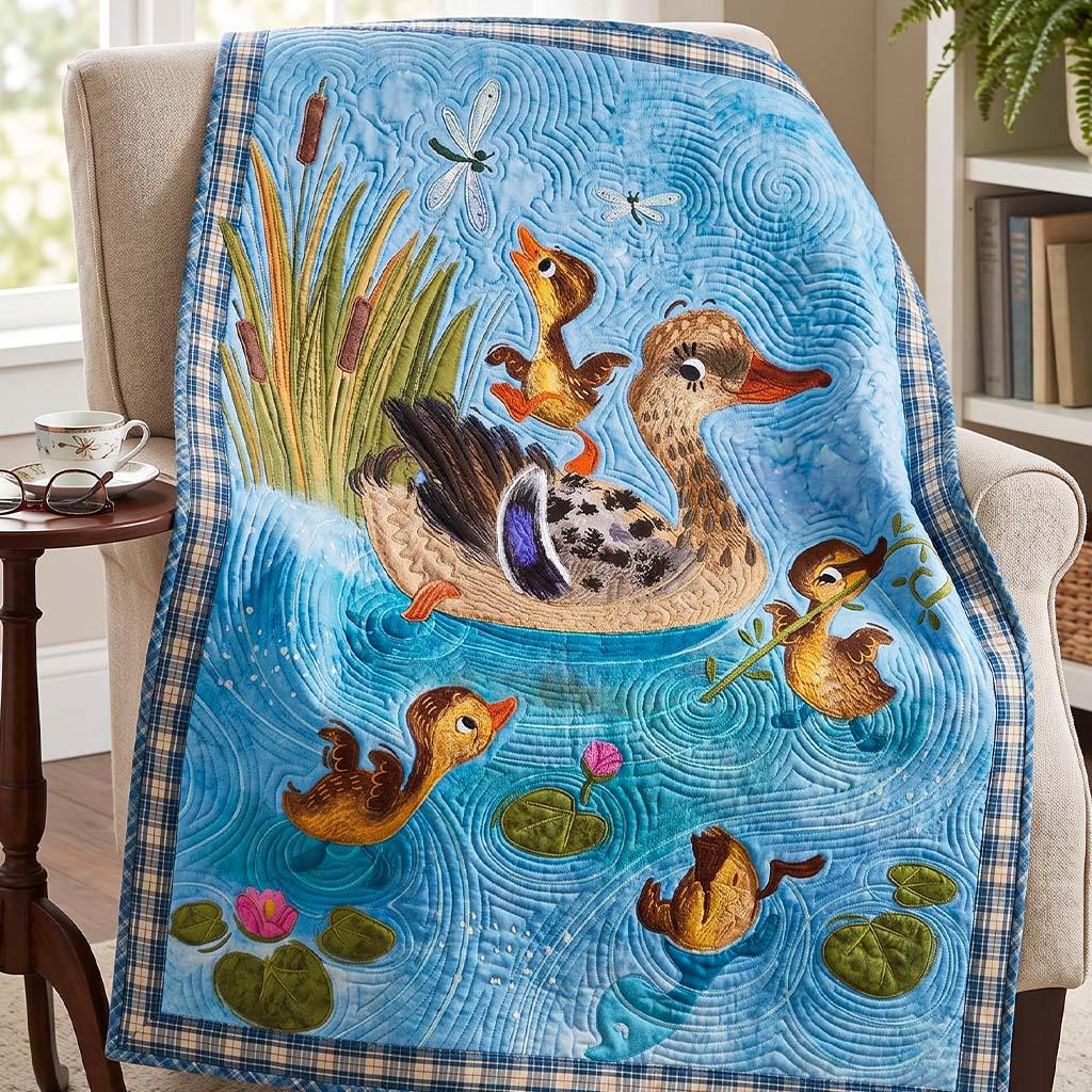 Mallard Waters Quilt Blanket - Quilted Blanket by Wild and Way