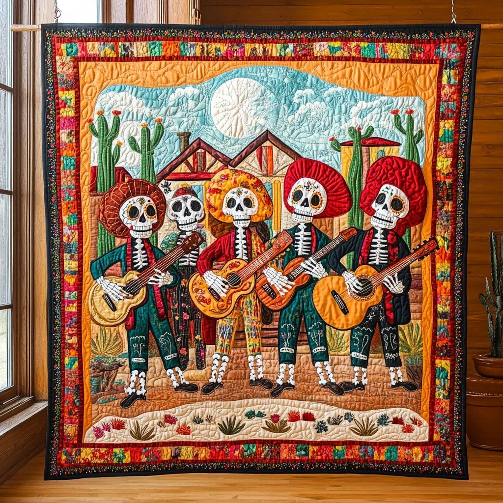 Mariachi Spirits Quilt Blanket