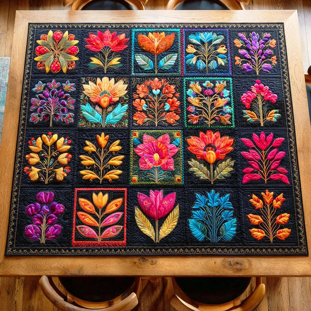 Meadow Bloom Mix Quilted Table Topper