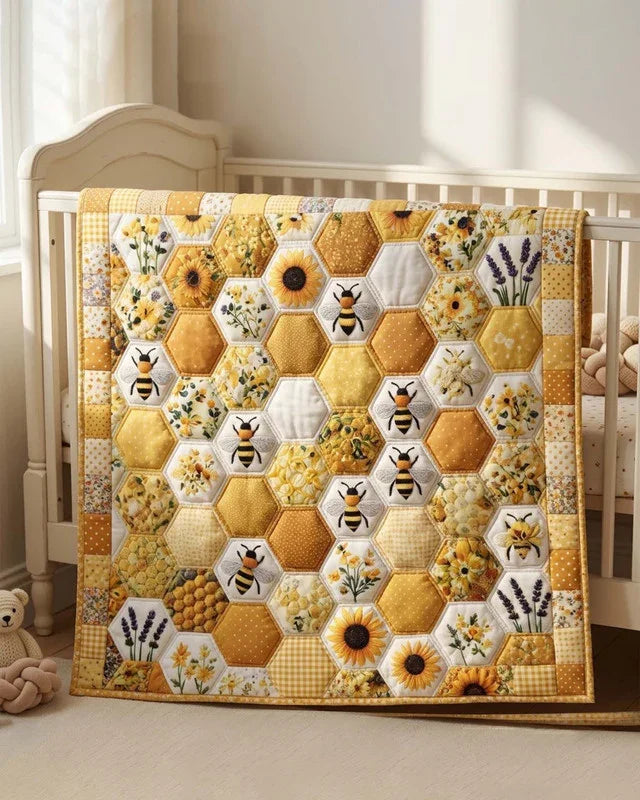 Meadow Buzz Quilt Blanket - Quilted Blanket by Wild and Way