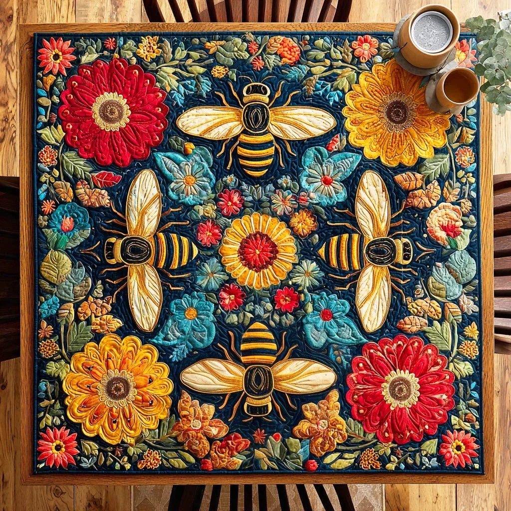 Meadow Glow Quilted Table Topper