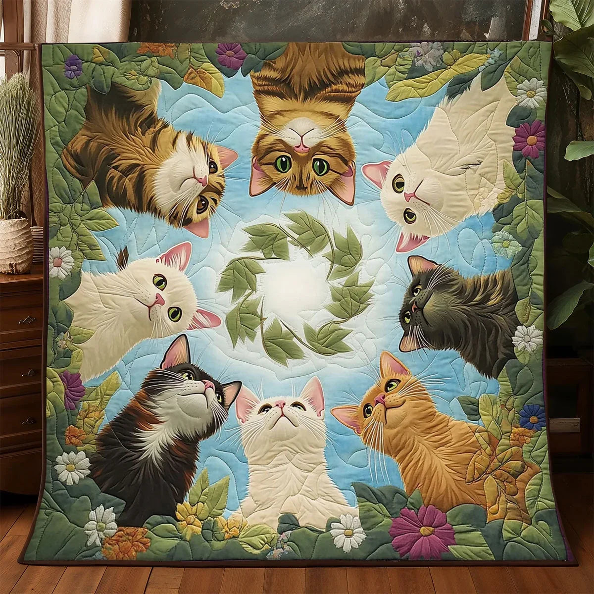 Meow Up There Quilt Blanket