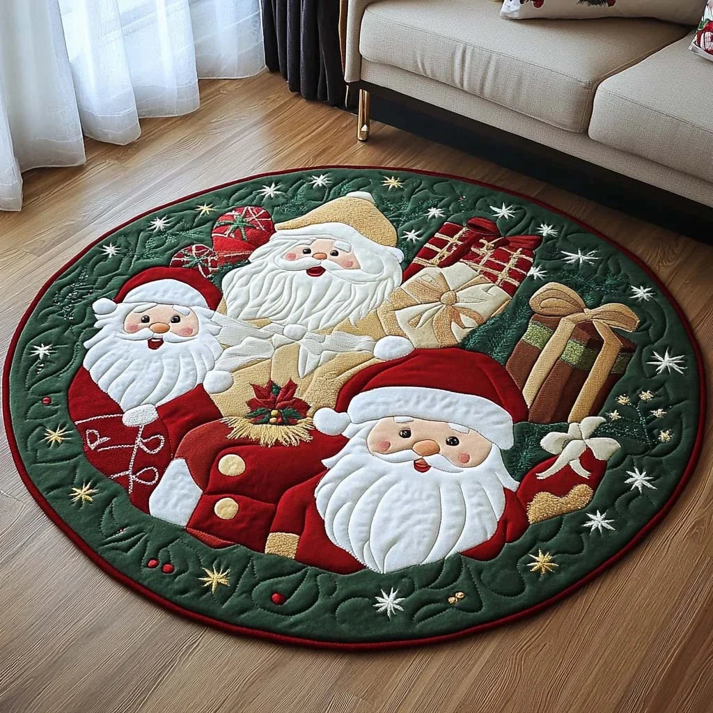 Merry Gathering Quilted Round Mat