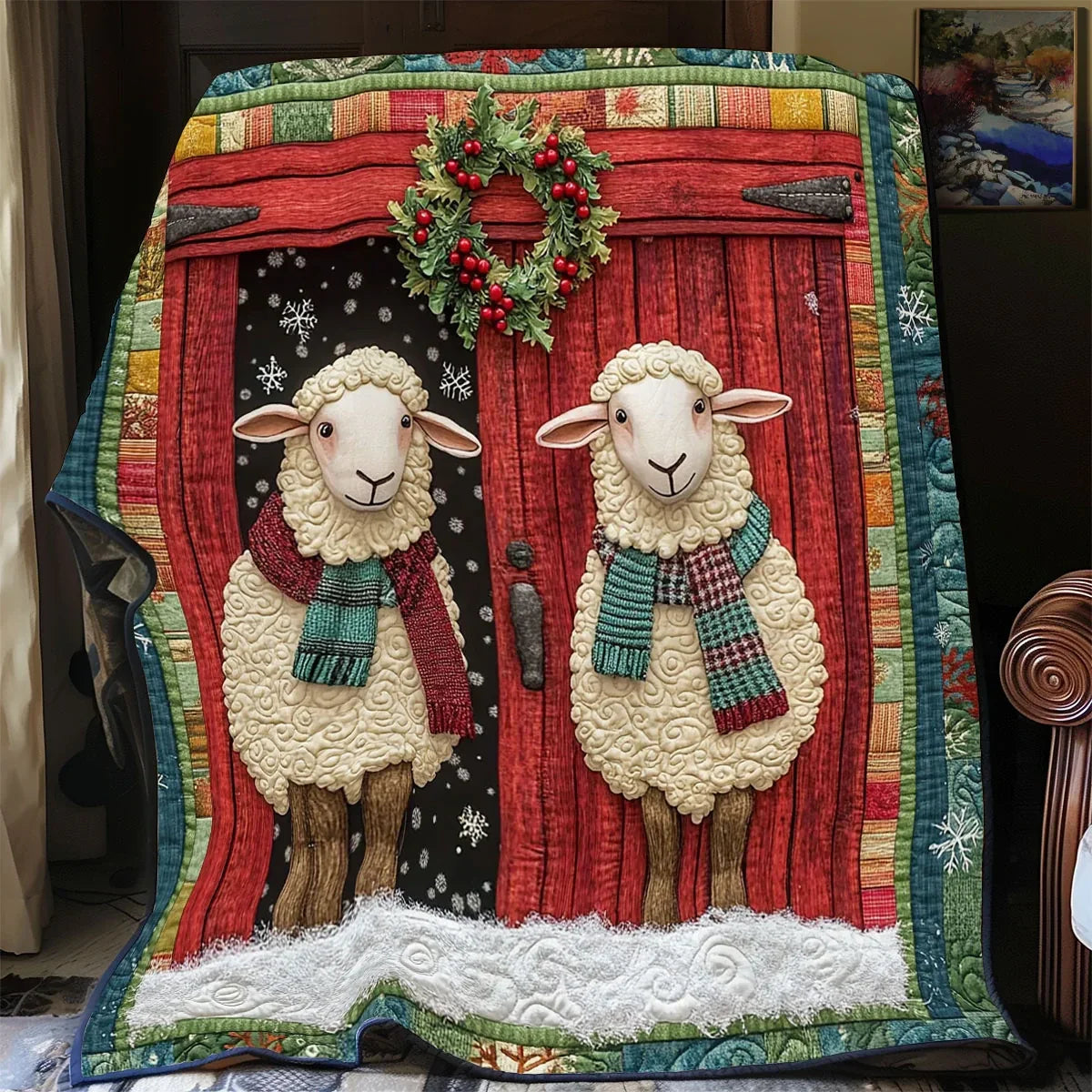 Merry Sheep Quilt Blanket